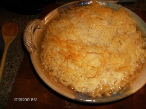 kunafa baked w syrup
