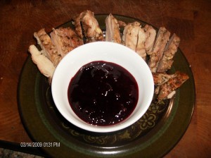 plum jam w chicken