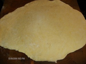 rolled out dough