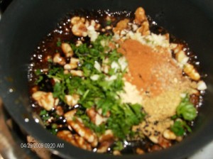 blurry boiling spices