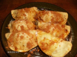 dumplings with all spices on top